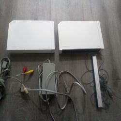 Two Nintendo Wii Consoles W Cables 