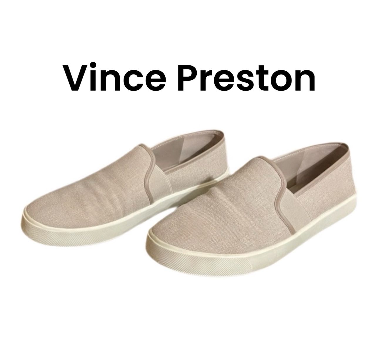 Vince Preston Natural Linen Sneakers
