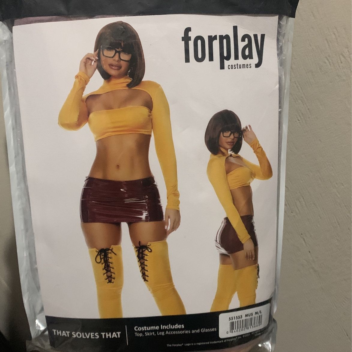 Adult Sassy Scooby Doo Velma Costume Cosplay Lace Thong Panty New w/ tags  for Sale in Marietta, GA - OfferUp