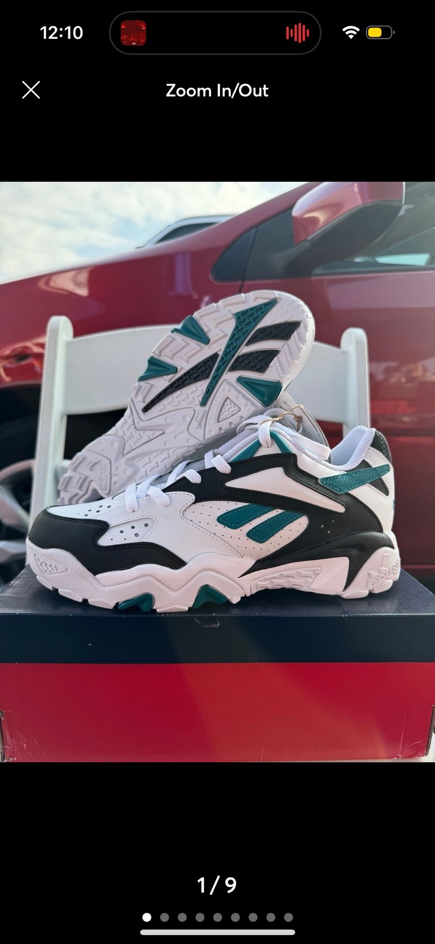 Reebok Preseason 94 Low White Black Teal Size 8.5 Style: 100202784