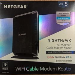 NETGEAR - Nighthawk AC1900 Router with DOCSIS 3.0 Cable Modem - Black