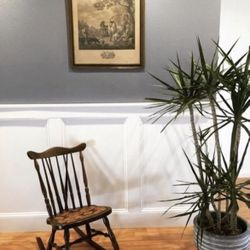 Vintage Japanese Solid Wood Rocking Chair