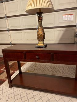 Entry table / sofa table. With lamp