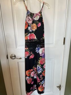 Black and flowery summer dress