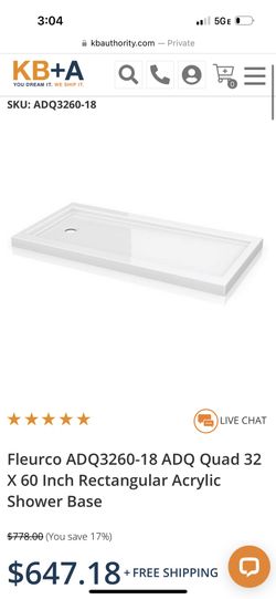 32x60 Shower Pan