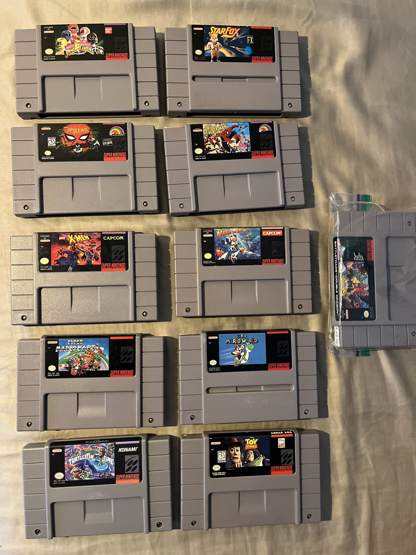 Super Nintendo Games / Console/ Controllers W/ Cords