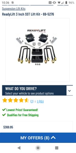 Toyota tundra 3/2 lift kit