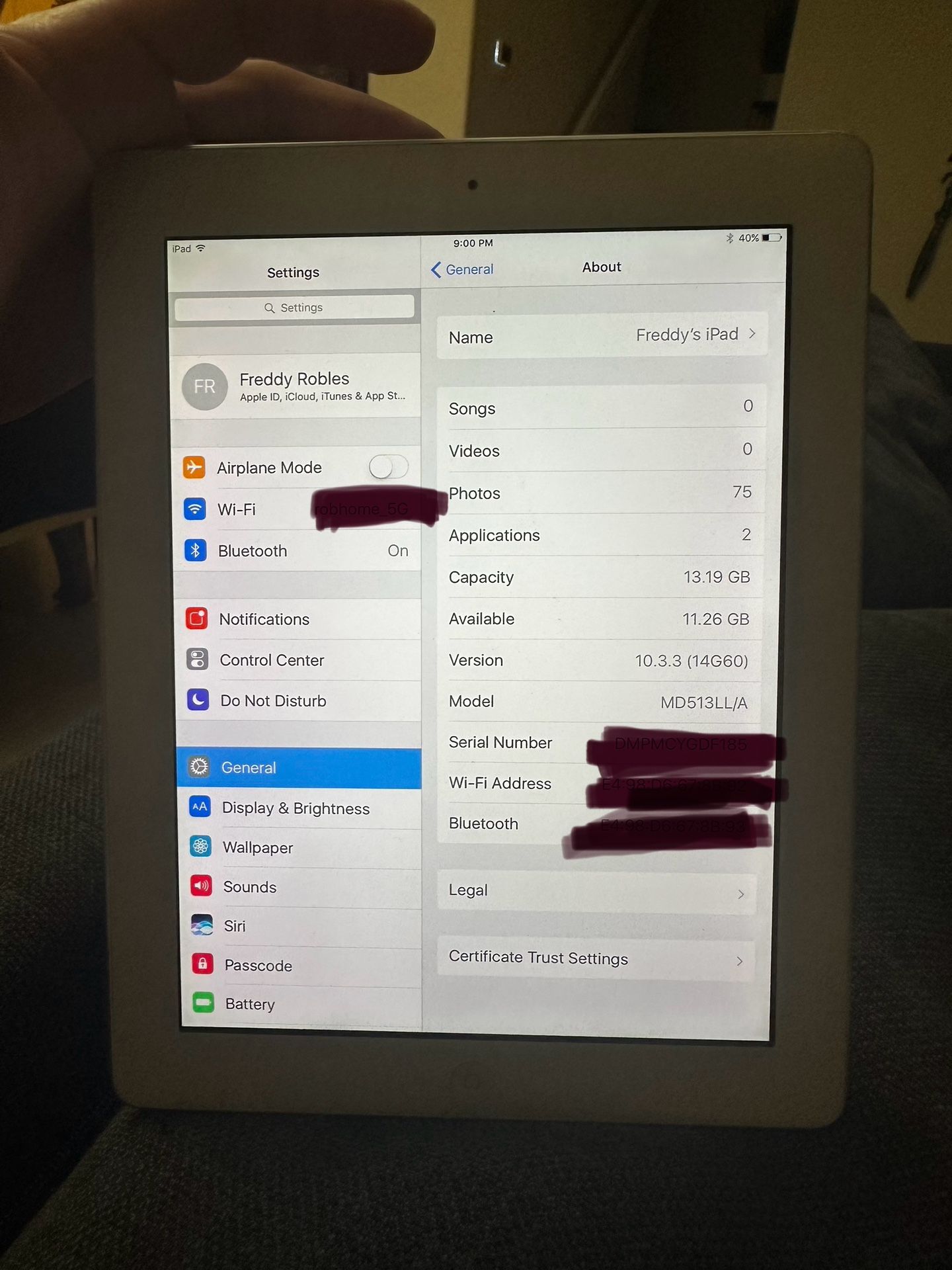 Retina iPad Fresh Restart A1458