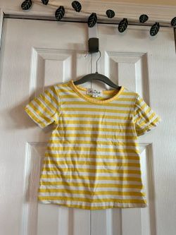 Marie Nicole yellow and white striped tee, 3T
