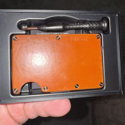 RIDGE WALLET TOBACCO BROWN LEATHER