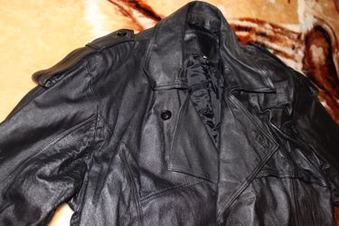 MEN LEATHER LONG JACKET