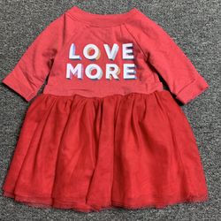 Old navy girls size 4T Love More red Valentine’s Day tulle dress 