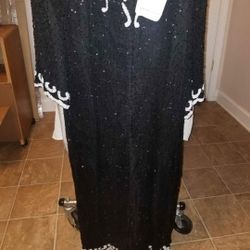 ELEGANT Black And White SEQUENCE Dress