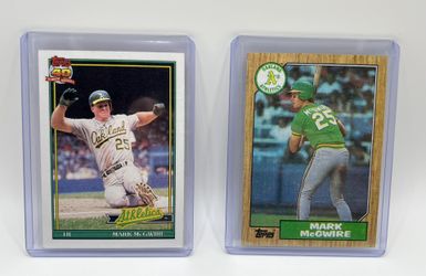 1987 Topps / 1988 Error Card Mark McGwire And 33 Card Lot