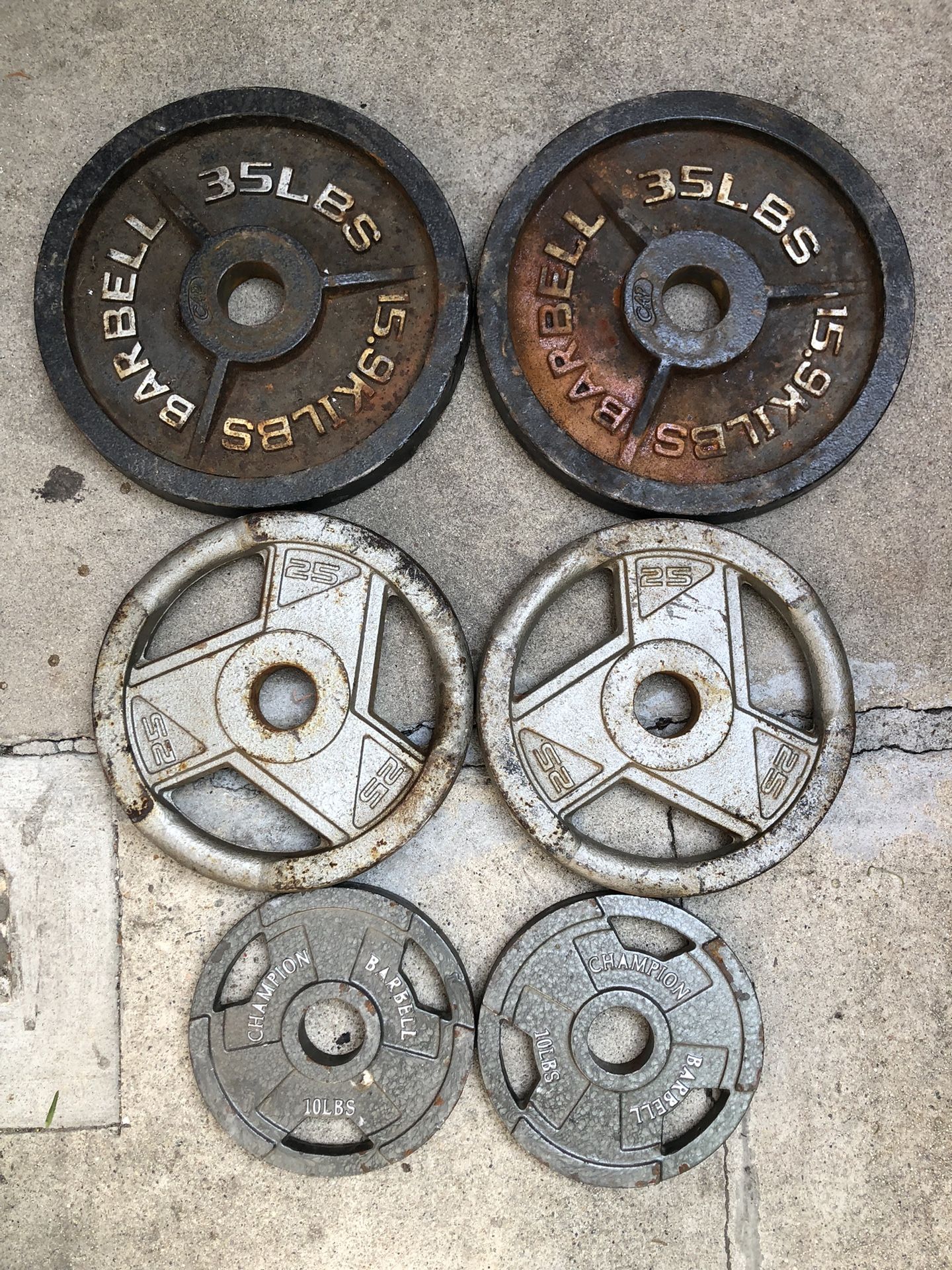 Olympic Weights In Solid Condition Workout Weights $100 firm