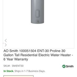 AO Smith electric water heater