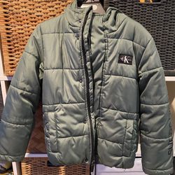 Kids Coat Winter fleece Puffer Coat With Hood Size 7