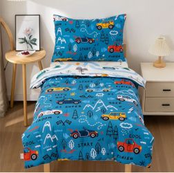 Kids Racing Cars Bedding Set