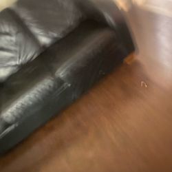 Leather Black Sofa 