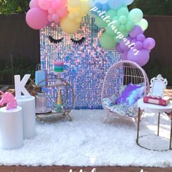 Unicorn Party Decorations + Balloon Backdrop!! 🦄💕🎉