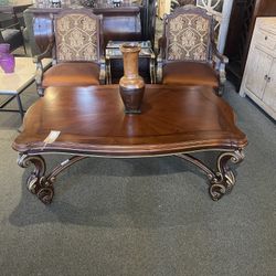 Coffee Table: Louis XV Style Wood Coffee Table SKU GWLASK