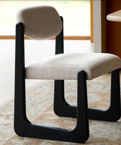 Castlery Lira Dining Chairs – Performance Hugo Greige / Chestnut – BRAND NEW IN BOX