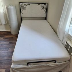 Twin Bed With Zinus Mattress New