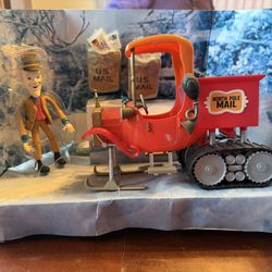 Santa Claus Is Coming To Town Mailman And Truck. 