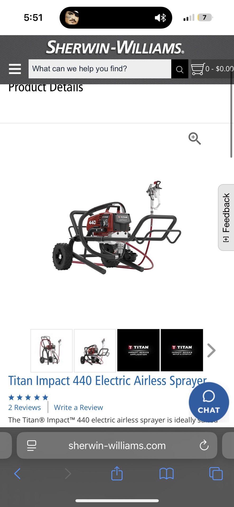 Titan Impact 440 sprayer 