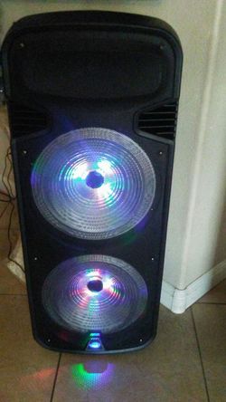Dolphin portable Bluetooth radio 15 speakers two of them don't need or you can take it anywhere it is rechargeable Sears rechargeable for 4 hours