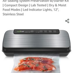 NutriChef PKVS Sealer Automatic Vacuum Air Sealing System Preservation w/Starter Kit Compact Design