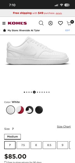 white nike low cut shoes: size 6