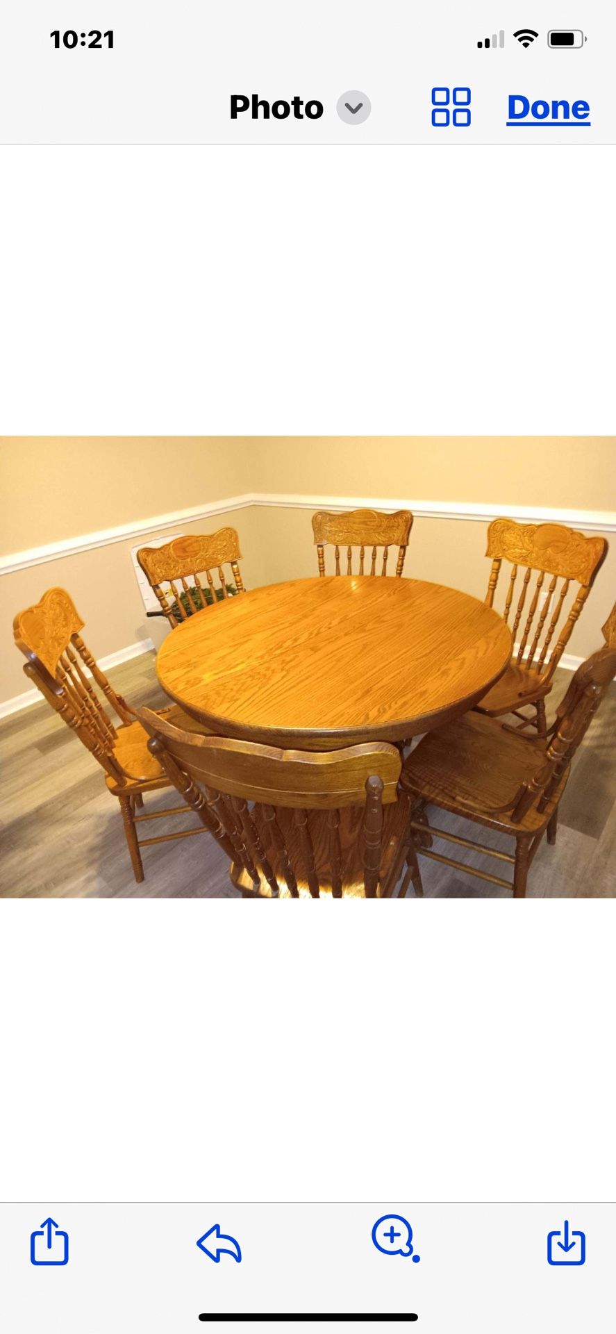 Oak Table & Chairs, Dinning Room, Kitchen, Ec , Solid