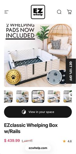 EZ whelping box with addition