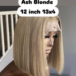 Ash Blonde 12 inch Bob Wig