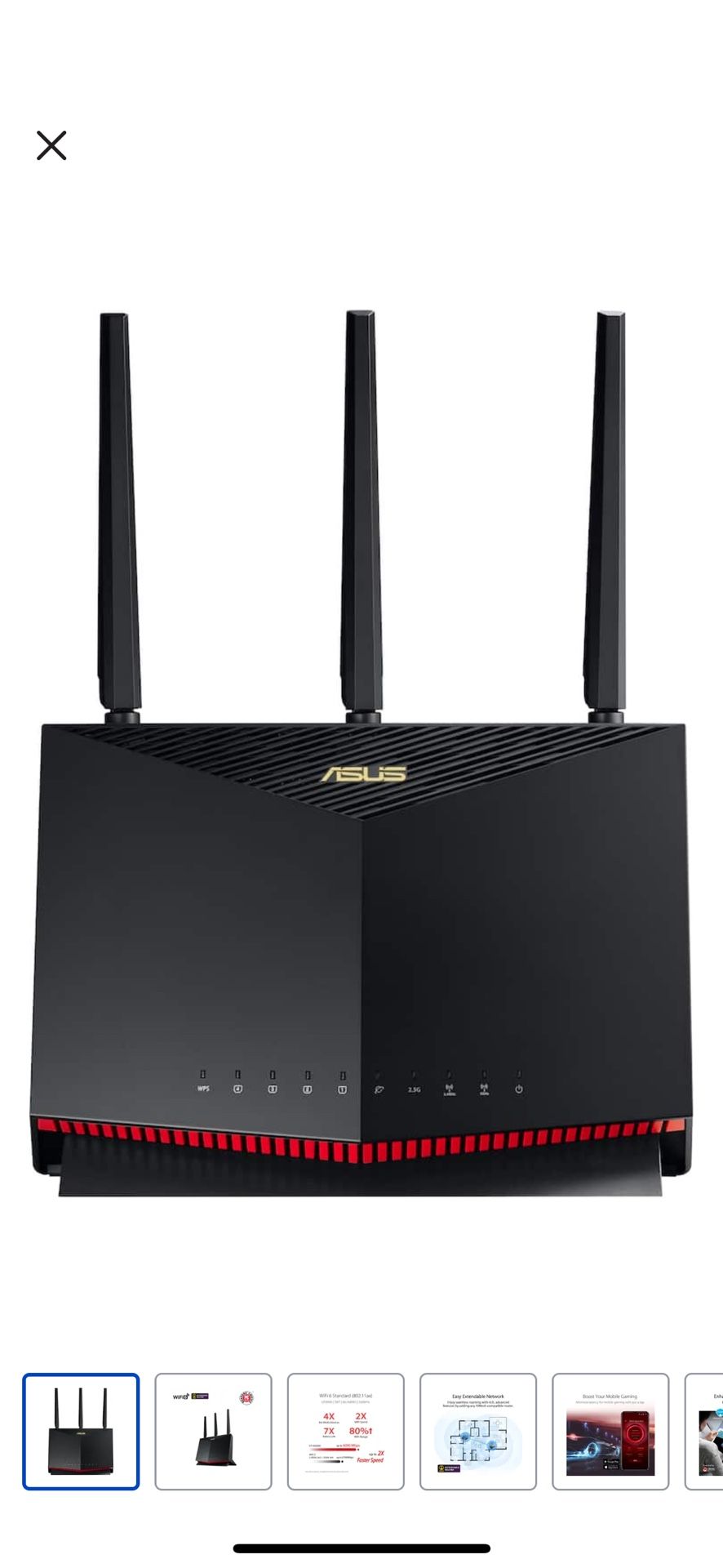 Asus AX-5700 Dual-Band WiFi 6 Router -Black