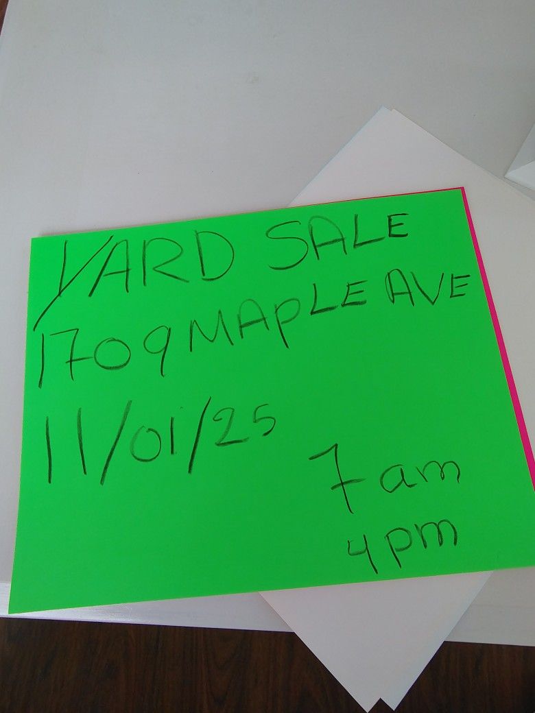 Yard Sale 11/01/25 Empezando 7am A 4 Pm