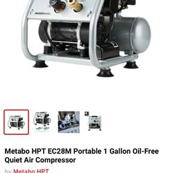 Metabo HPT EC28M Portable 1 Gallon Oil-Free Quiet Air Compressor