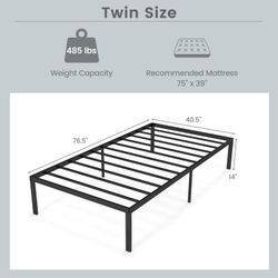 Twin Size Metal Platform Bed Frame
