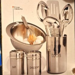 Basic Essentials 10 Piece Stainless Steel Kitchen Set