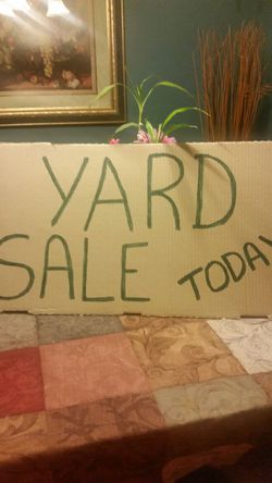 YARD SALE TODAY 7 am to 2 pm