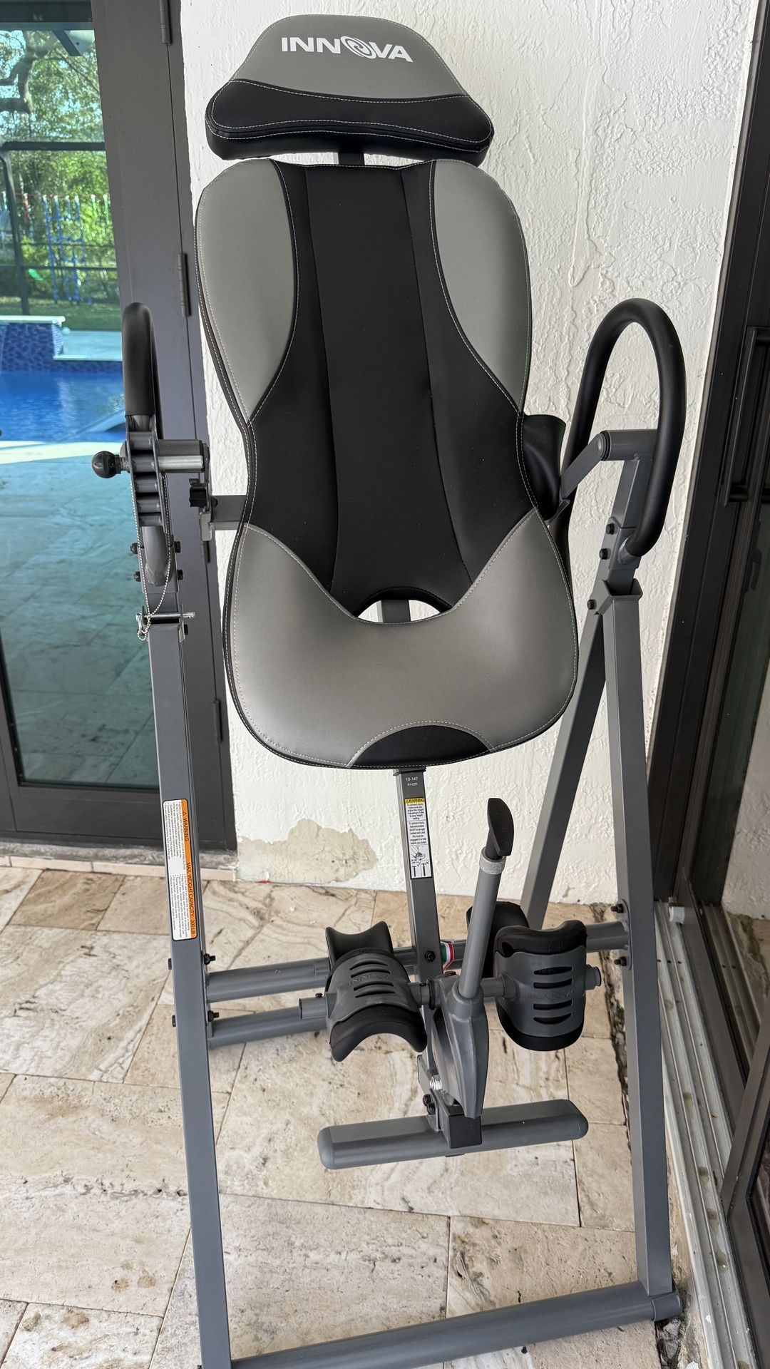 nova Inversion Table with Adjustable Headrest, Reversible Ankle Holders, and 300 lb Weight Capacity