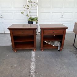 Set Of Wood End Tables/Night Stands