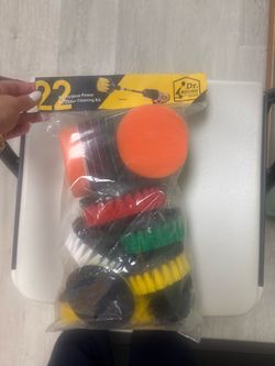 NEW 22-Pc Power Scrubber Drill Brush Attachment Cleaning Kit