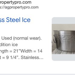 Stain steel ice bucket