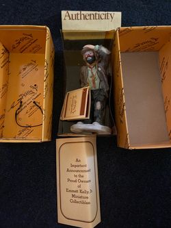 Vintage Emmett Kelly Jr. Miniature Clown Figurine with Box