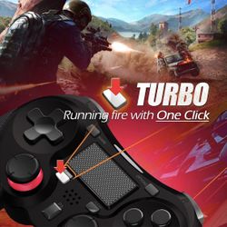 TERIOS Wireless Controllers Compatible with Play-Station 4 Game Controllers for PS-4 Pro, PS-4 Slim-Built-in Speaker - Stereo Headset Jack Multitouch 