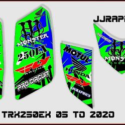 Honda Trx250ex Graphic Kit 05 To 2020
