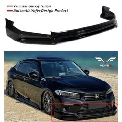 22+ Civic Sedan And HB 1pc Yofer Front Lip (black/black) 