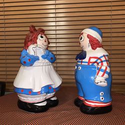 1995 Raggedy Ann and Andy Cookie Jar